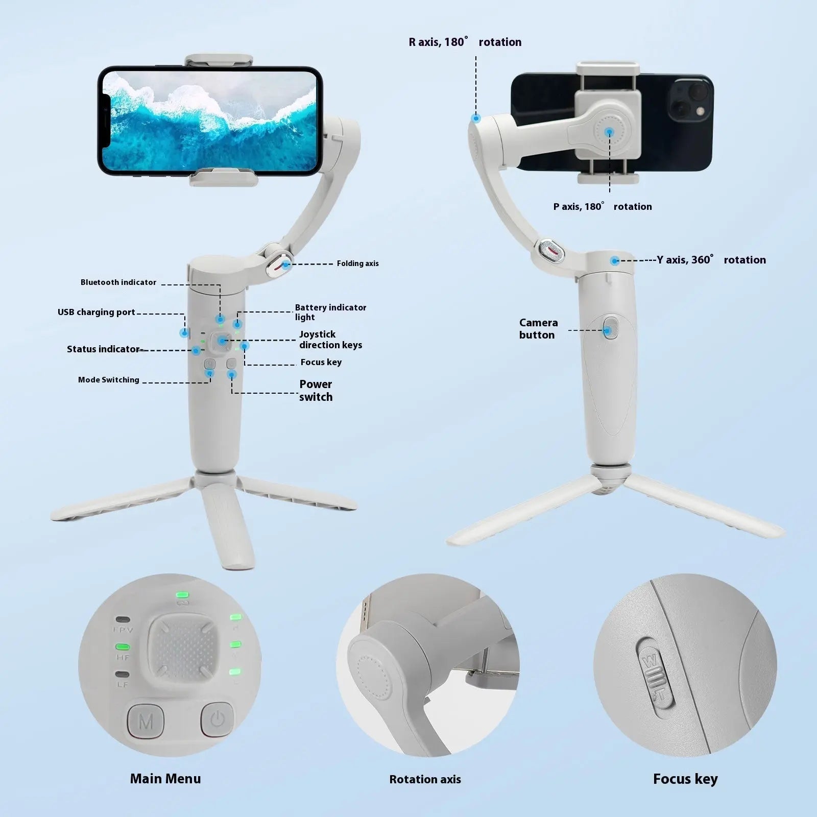 New M01 Handheld Tripod Phone Stabilizer - SMSB 66