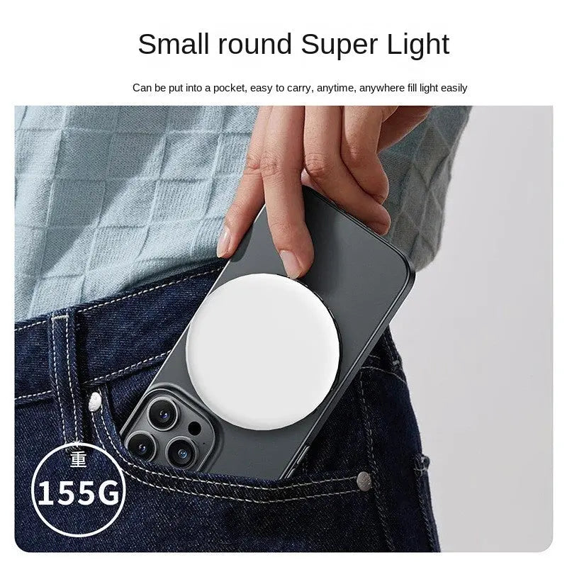 New YSH-126 LED Magnetic Phone Fill Light Photography Lamp Desktop Video Conference Live Pocket Light Mirror - SMSB 66