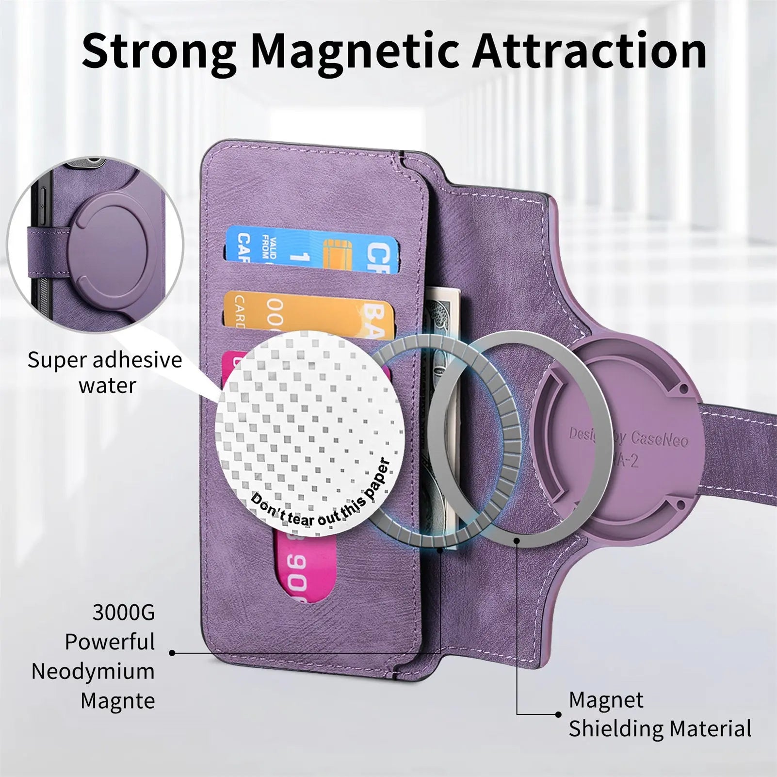 New magnetic separation suitable for Apple 16 mobile phone case Magsafe strong magnetic iPhone15 flip cover leather case 14 case eprolo