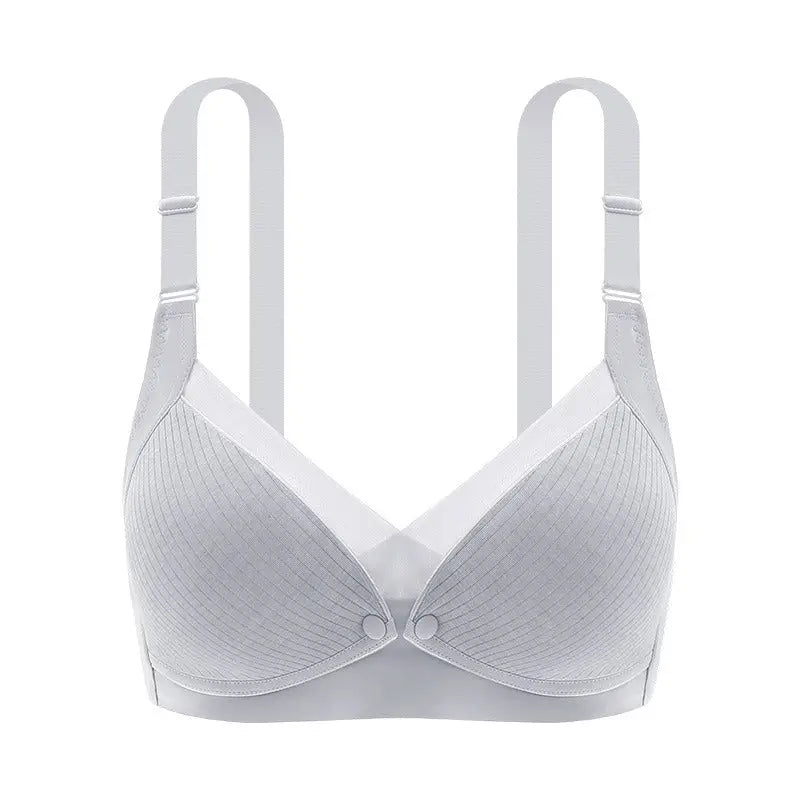 Nursing Underwear Maternity Underwear Front Open Buckle Thin Seamless Bra Cotton Lining Large Size Nursing Bra - SMSB 66