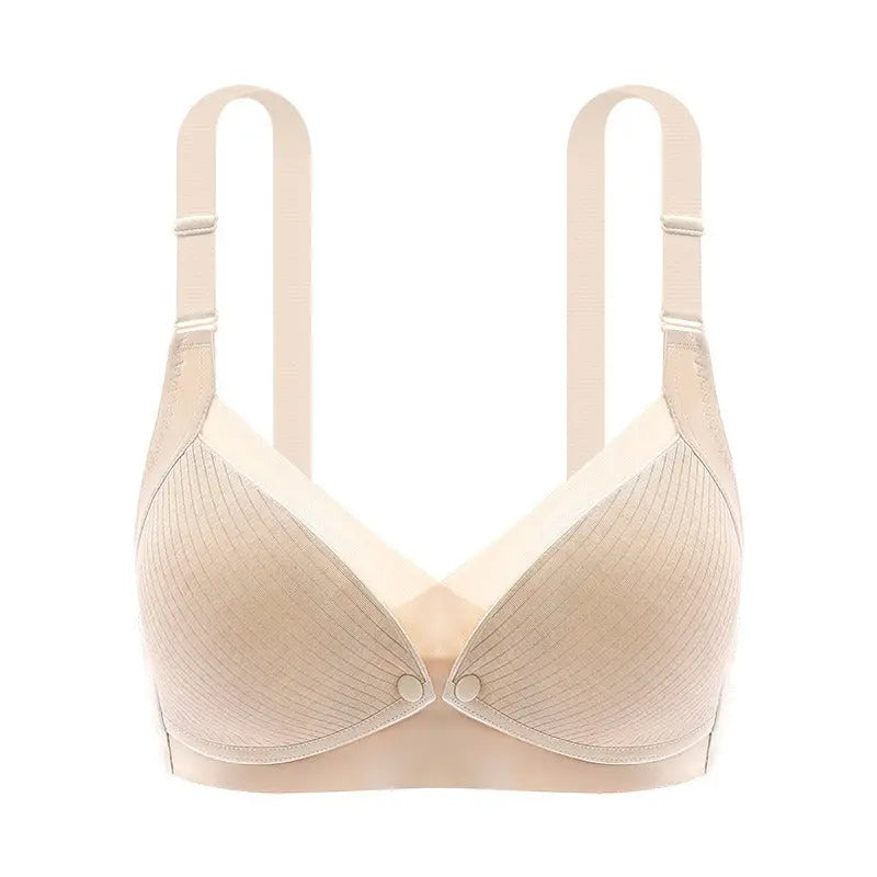 Nursing Underwear Maternity Underwear Front Open Buckle Thin Seamless Bra Cotton Lining Large Size Nursing Bra - SMSB 66