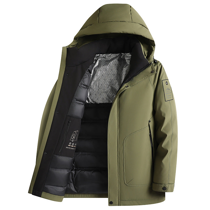Outdoor Same White Duck Down Hooded Jacket - SMSB 66