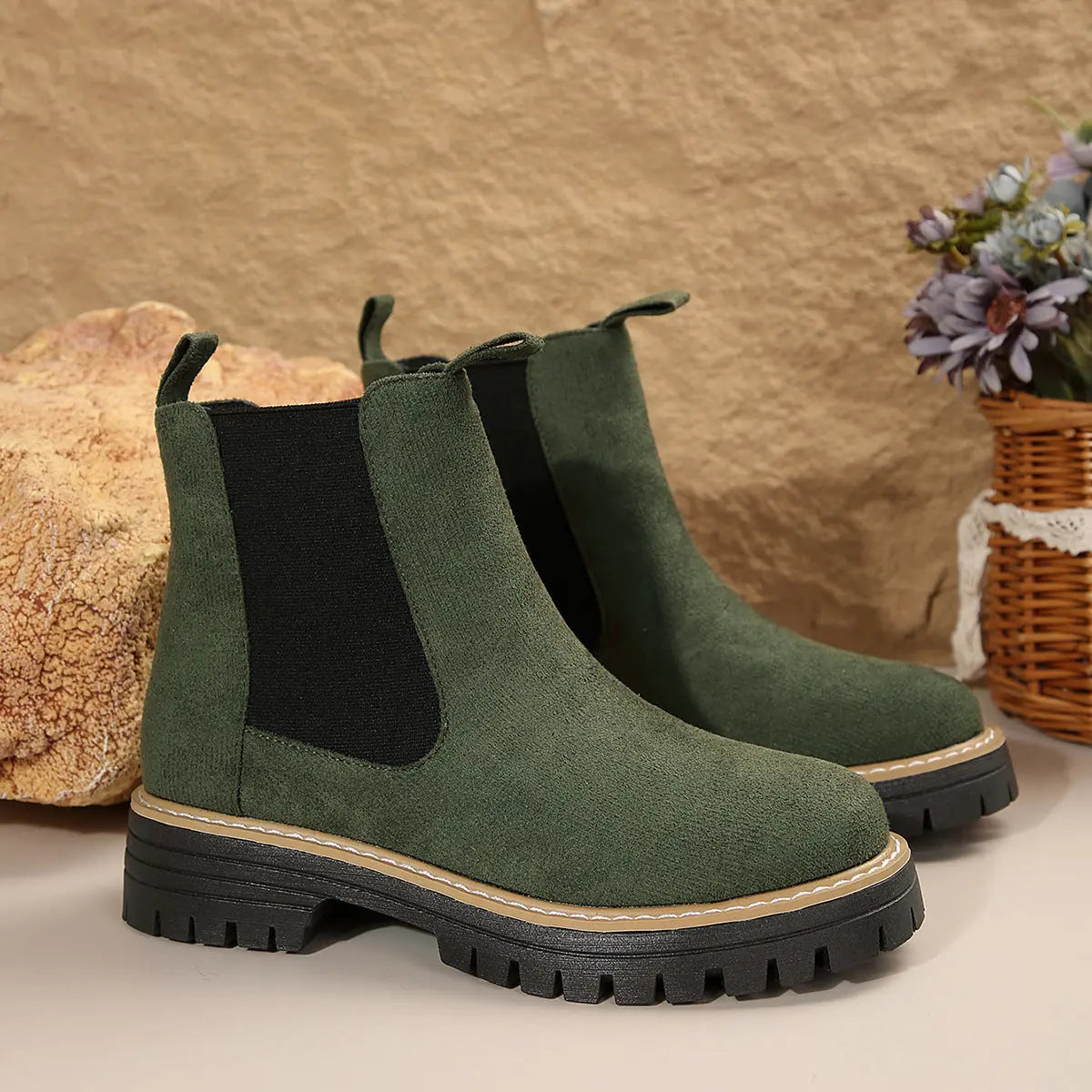 Matte Martin boots round toe oversized shoes eprolo