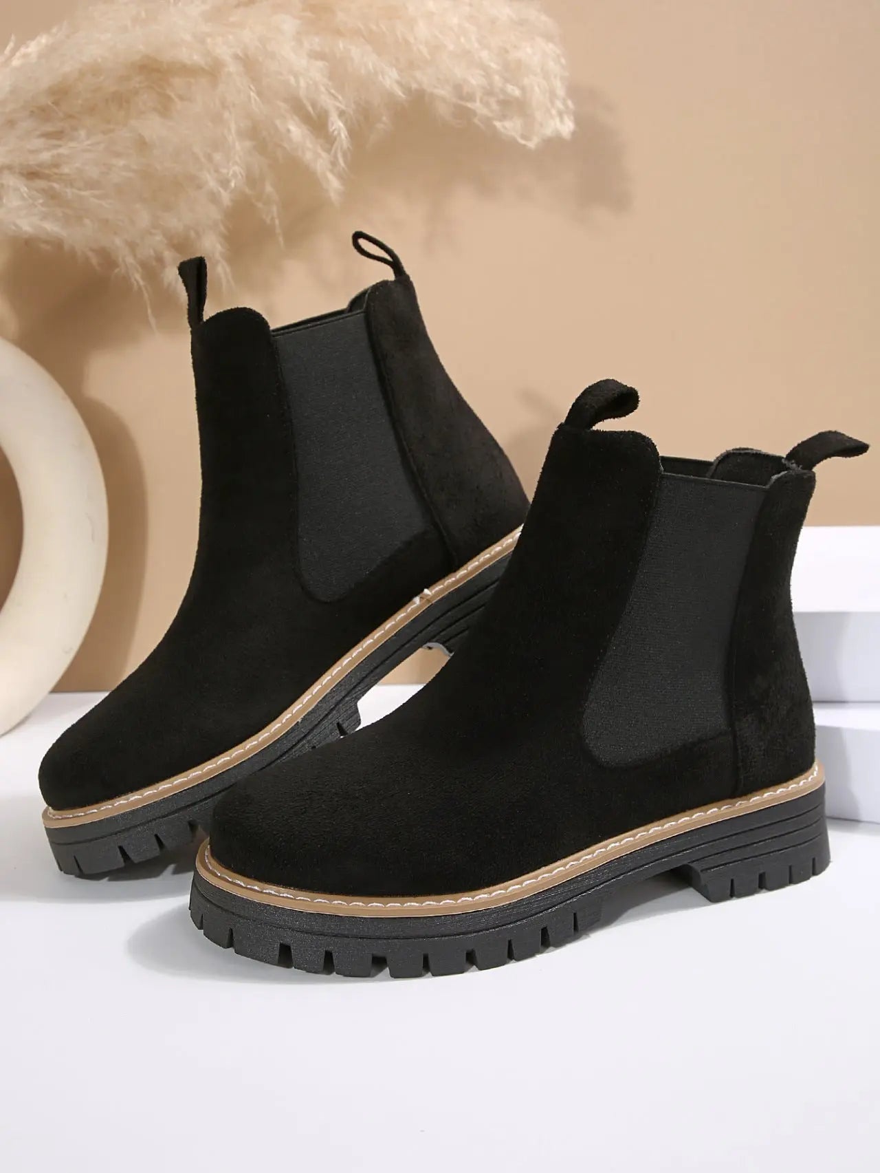 Matte Martin boots round toe oversized shoes eprolo