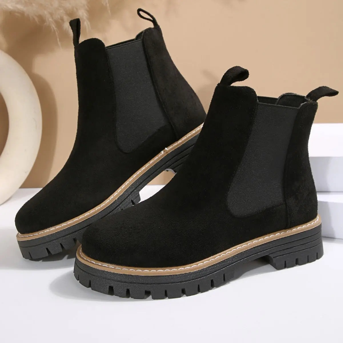 Matte Martin boots round toe oversized shoes eprolo