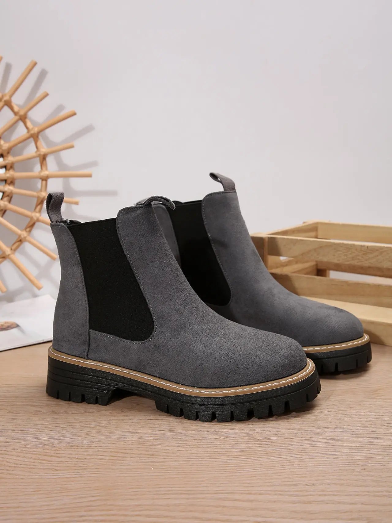 Matte Martin boots round toe oversized shoes eprolo