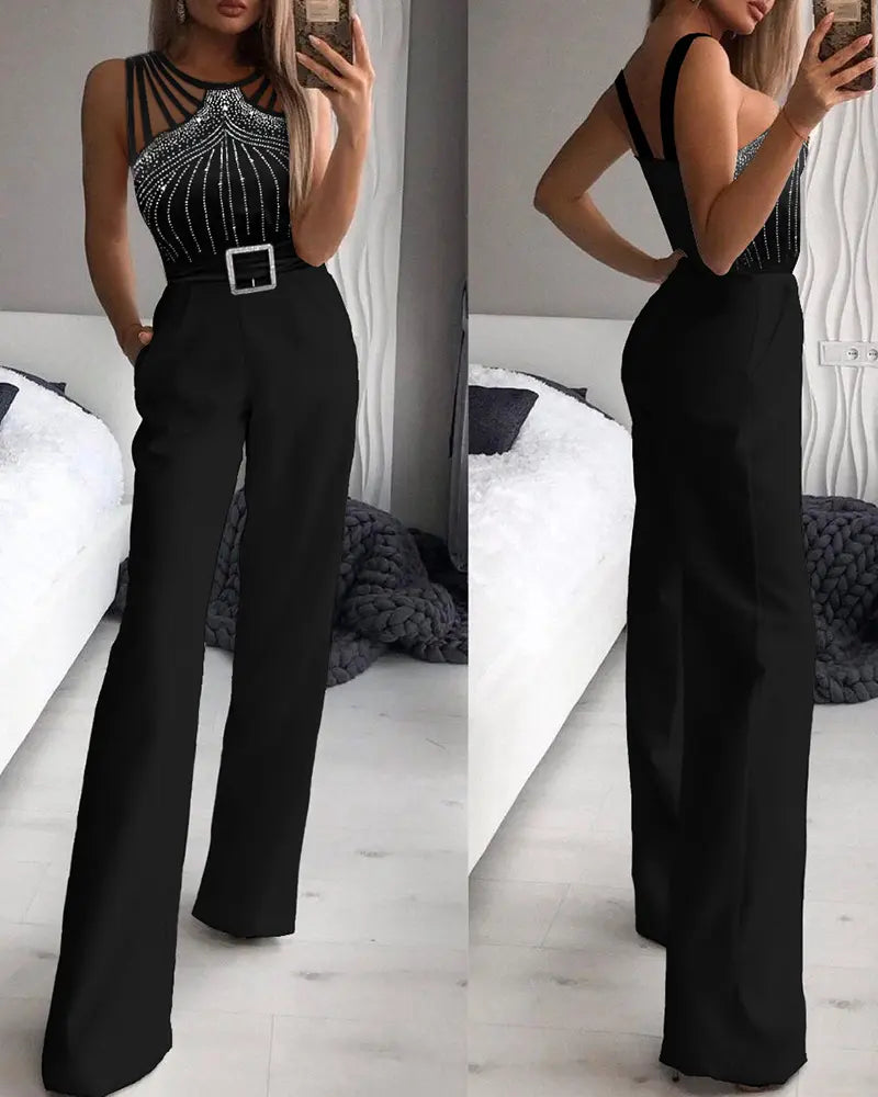 ODS0927M Women's New Fashion Sleeveless Bodycon Jumpsuit - SMSB 66
