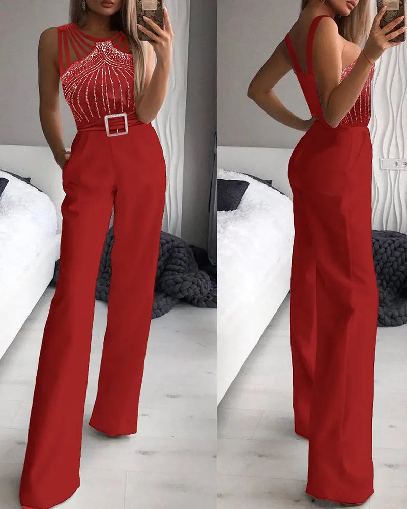 ODS0927M Women's New Fashion Sleeveless Bodycon Jumpsuit - SMSB 66