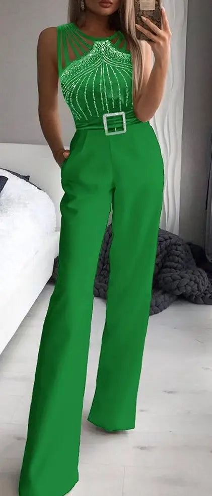 ODS0927M Women's New Fashion Sleeveless Bodycon Jumpsuit - SMSB 66