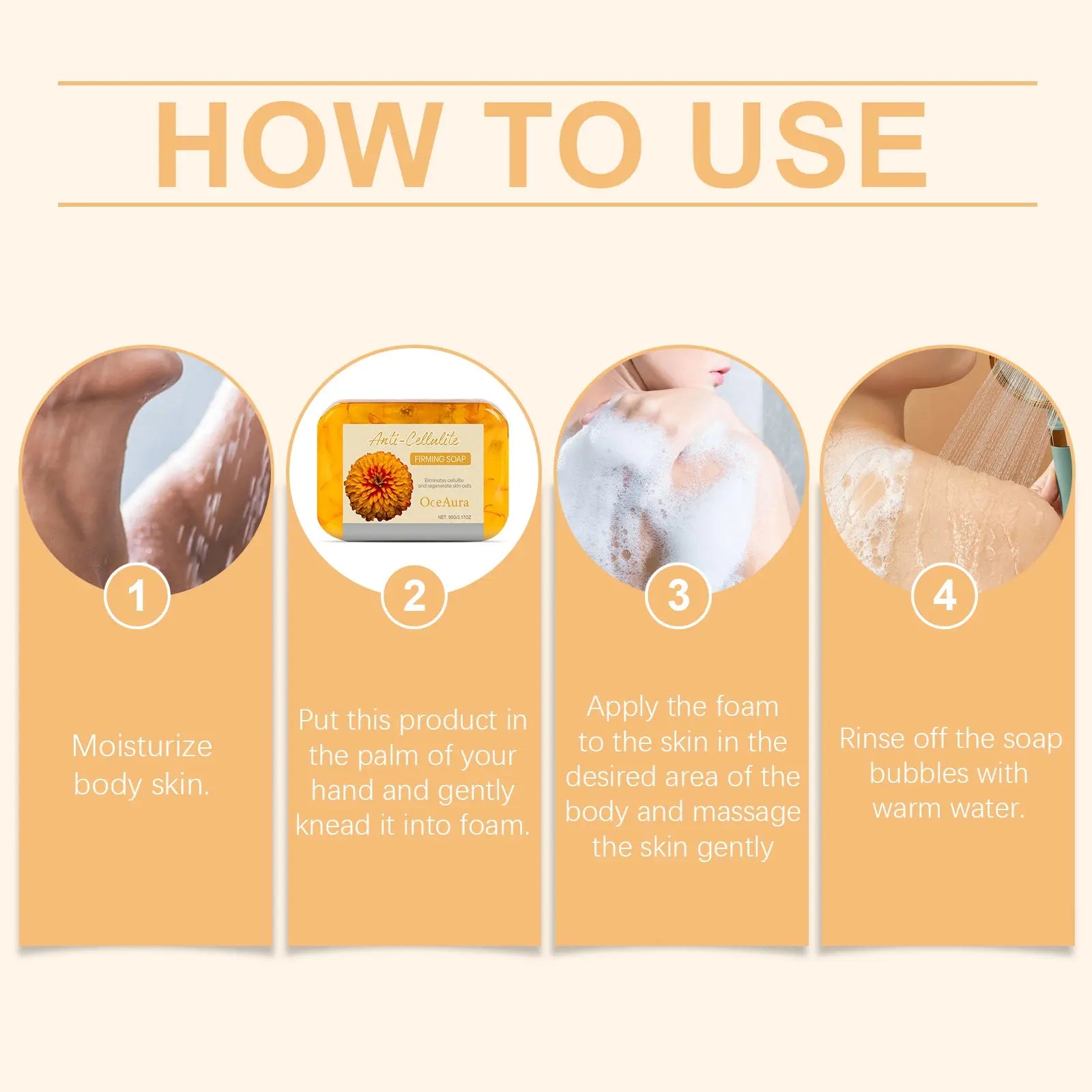 OceAura Bath Skin Care Soap Body Cleansing Moisturizing Moisturizing Soft And Smooth Skin Bath Products - SMSB 66