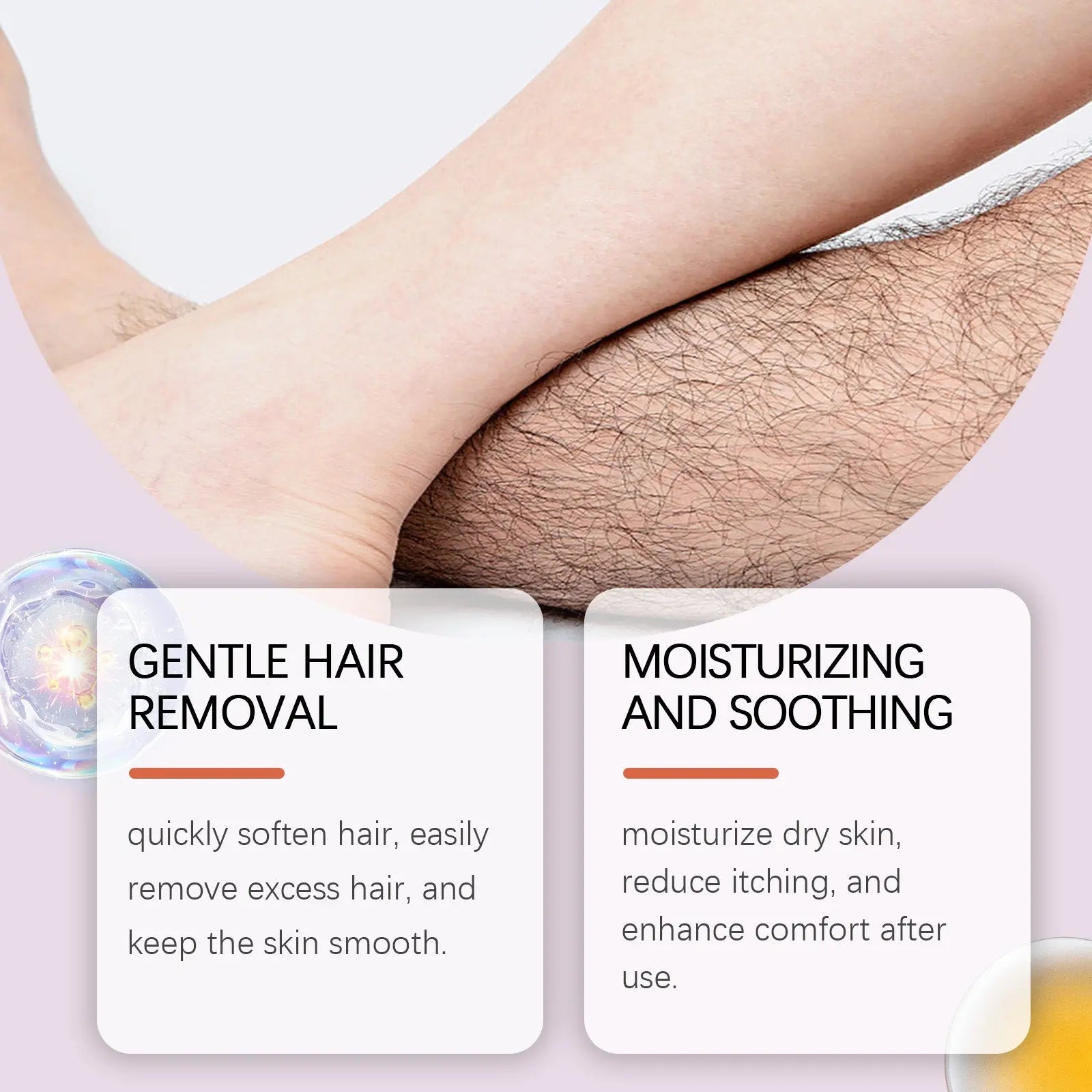 OceAura Body Hair Removal Cream, Gentle Body Hair Removal Hand Hair Leg Hair Cleansing Hair Removal Cream For Men And Women eprolo