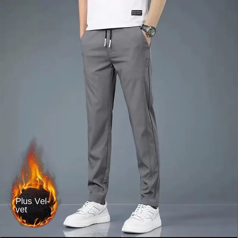 Quick drying thin ice silk men's casual elastic breathable straight leg sports pants - SMSB 66