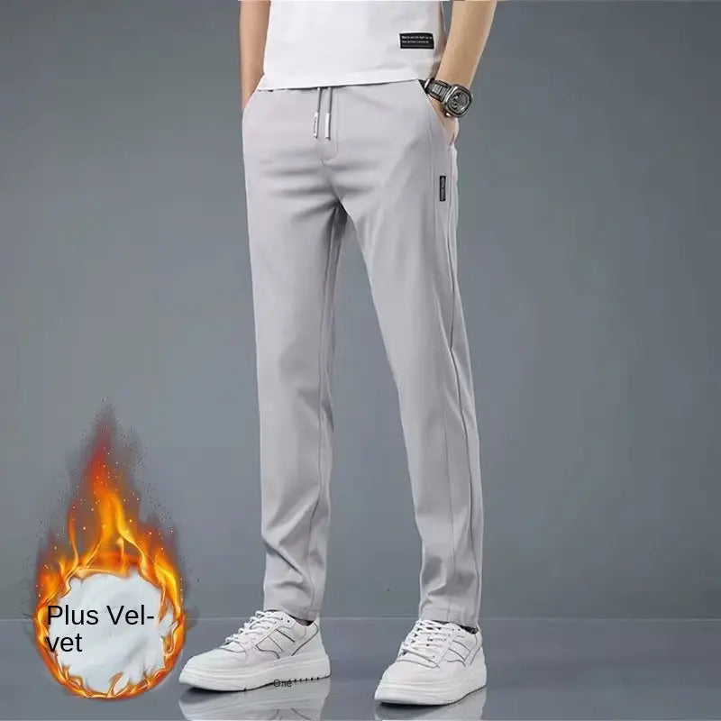Quick drying thin ice silk men's casual elastic breathable straight leg sports pants - SMSB 66