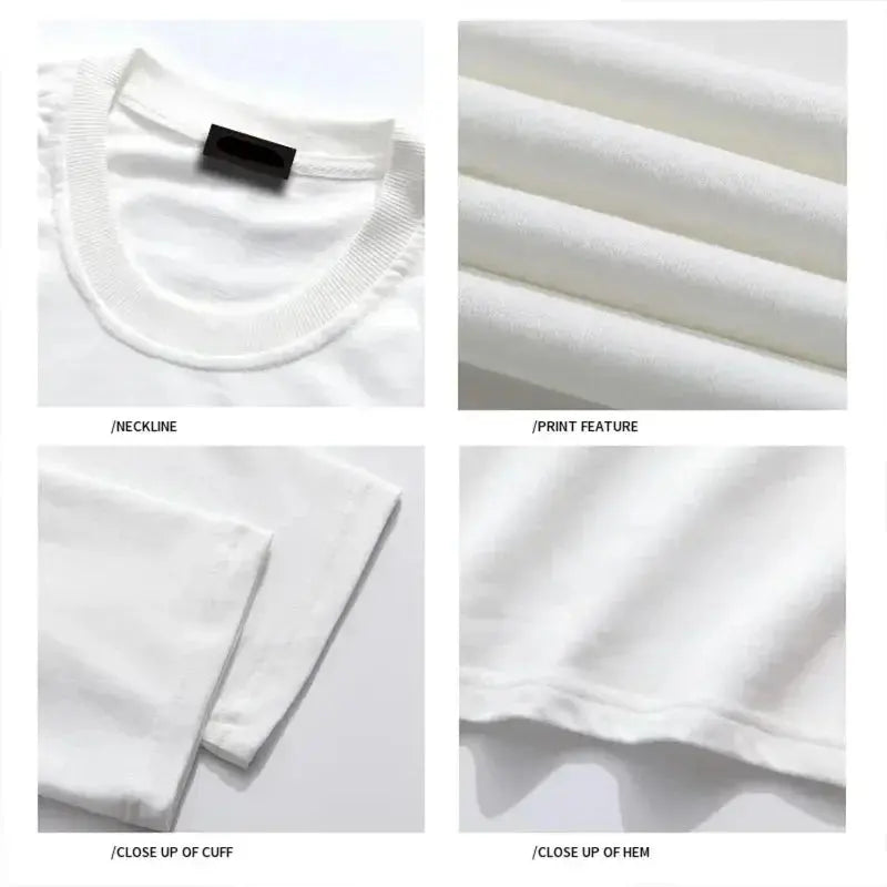 Retro Simple Letter Summer Men's 100% Cotton Comfortable Breathable Casual Fashion T-Shirt Outdoor Street Clothing for Men Teess - SMSB 66