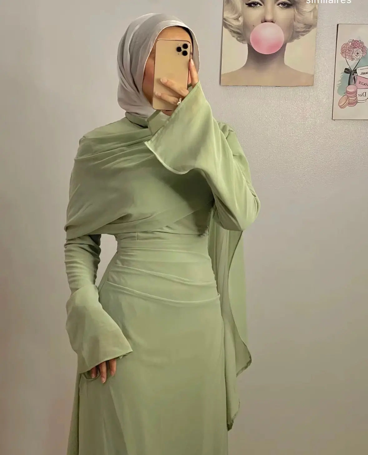 Robe Abaya en mousseline de soie Willson pour soirée, fête, Dubaï, Turquie, robes musulmanes, abaya ouvert pour femmes musulmanes, robes élégantes SMSB 66