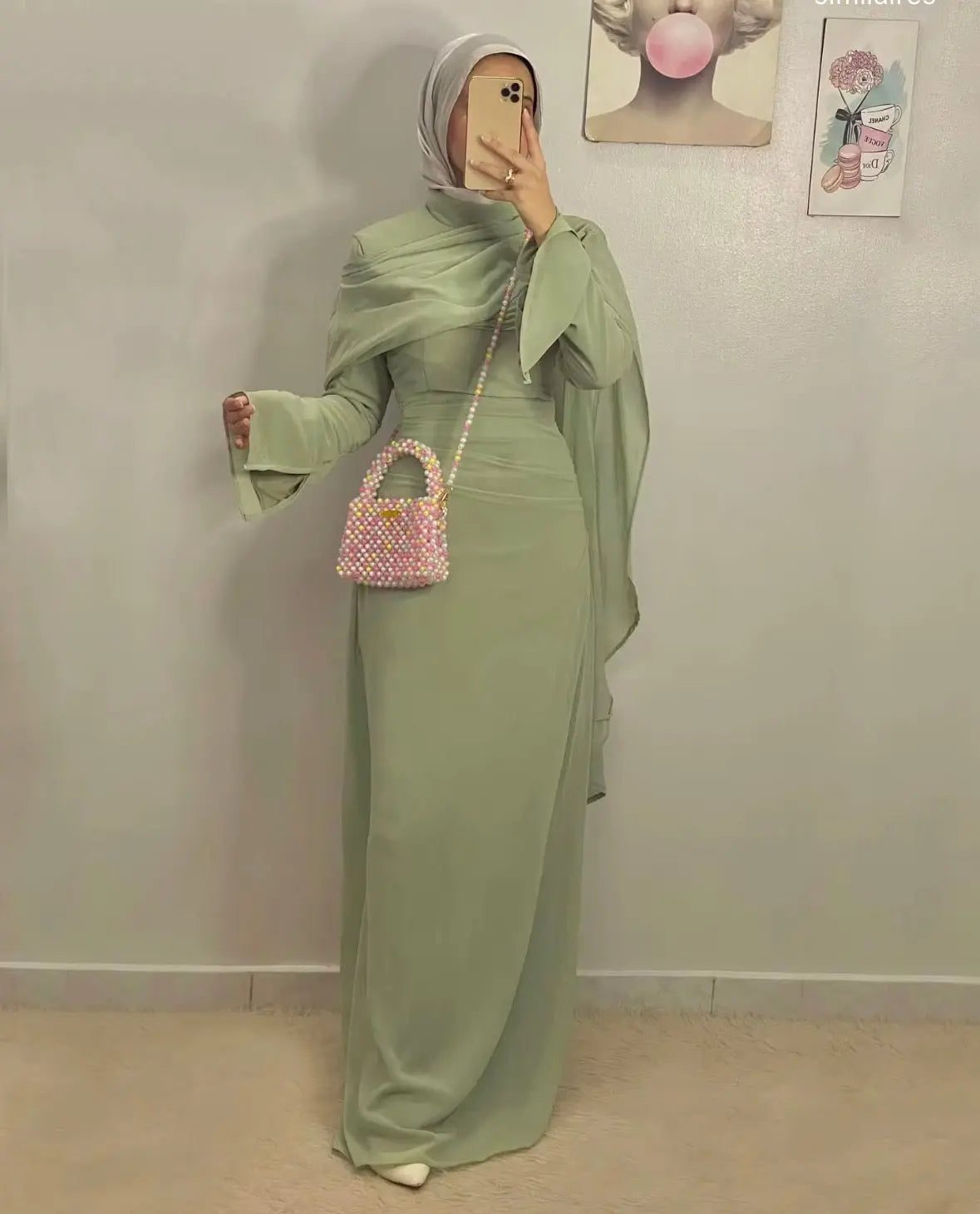 Robe Abaya en mousseline de soie Willson pour soirée, fête, Dubaï, Turquie, robes musulmanes, abaya ouvert pour femmes musulmanes, robes élégantes SMSB 66