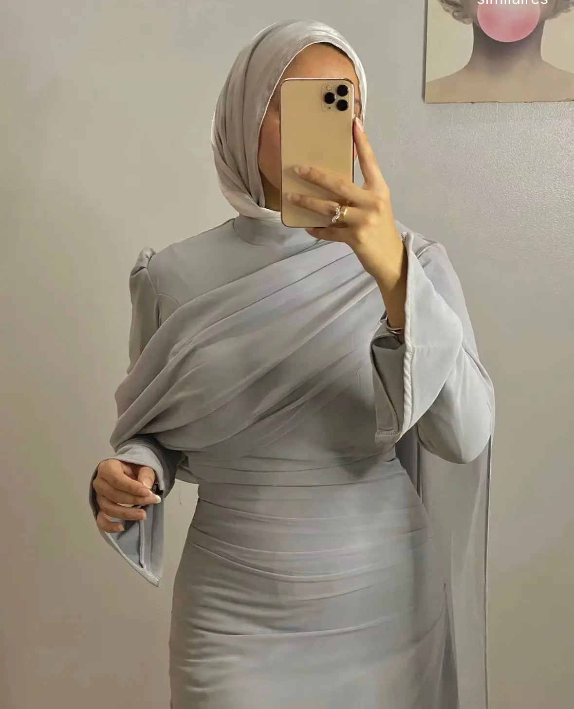 Robe Abaya en mousseline de soie Willson pour soirée, fête, Dubaï, Turquie, robes musulmanes, abaya ouvert pour femmes musulmanes, robes élégantes SMSB 66
