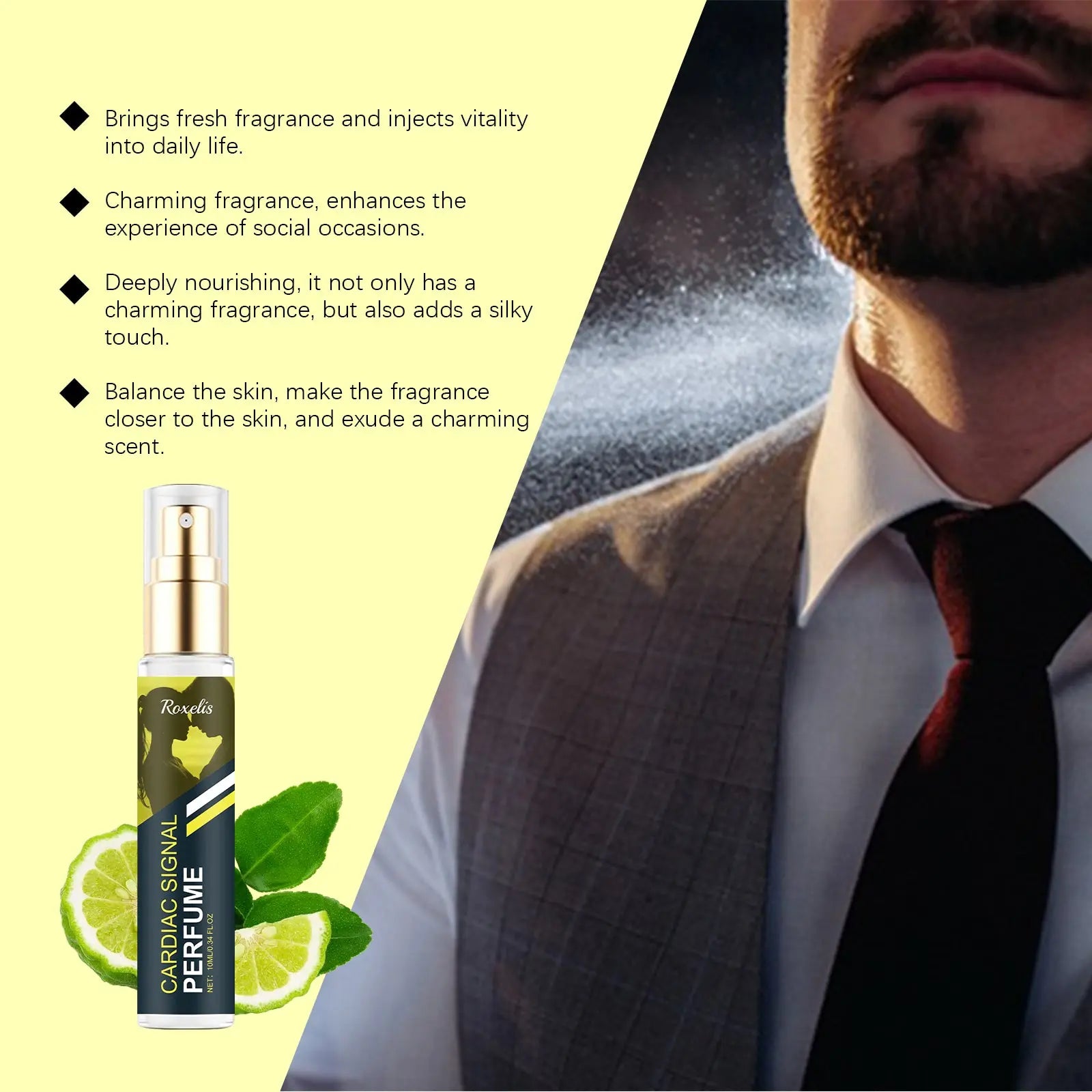 Roxelis Charm Flower Fragrance Fragrance Mist Lasting Fragrance Fresh Scent Exudes Charming Charm Amber Light Elegant Portable Fragrance Mist - SMSB 66