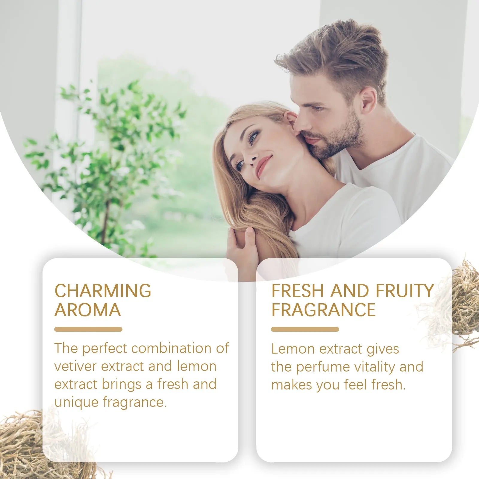 Roxelis Vetiver Fresh Perfume Exudes Charm Natural Fresh Elegant Fragrance Stay Fragrance Everyday Portable Fragrance Perfume - SMSB 66