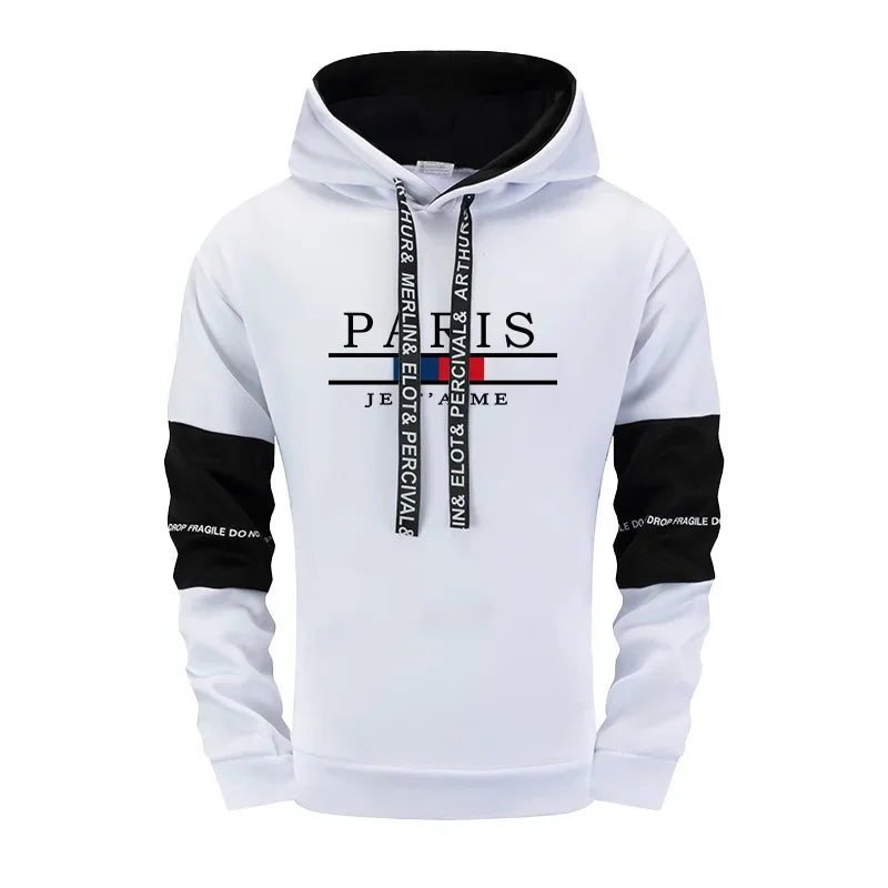 2025 Men's Hooded Sweatshirt Jogger Pants Autumn Daily Casual Sporty Outfit High Quality Paris Print Hoodies Sweatpants - SMSB 66