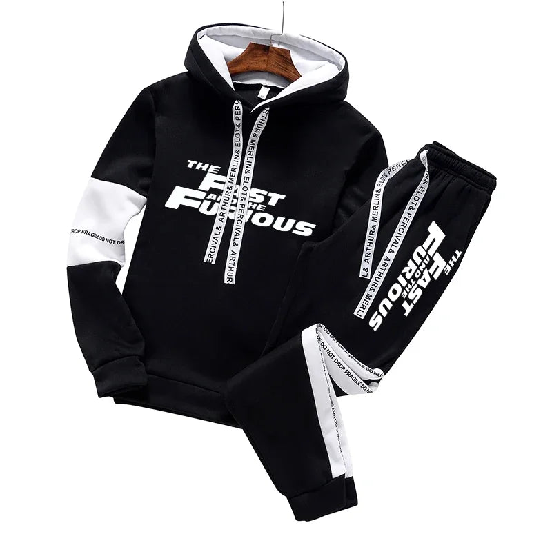 The Fast and the Furious Hoodies and Sweatpants Classic Men/Women Daily Casual Sports Jogging Suit Hooded Longsleeve Pullovers - SMSB 66