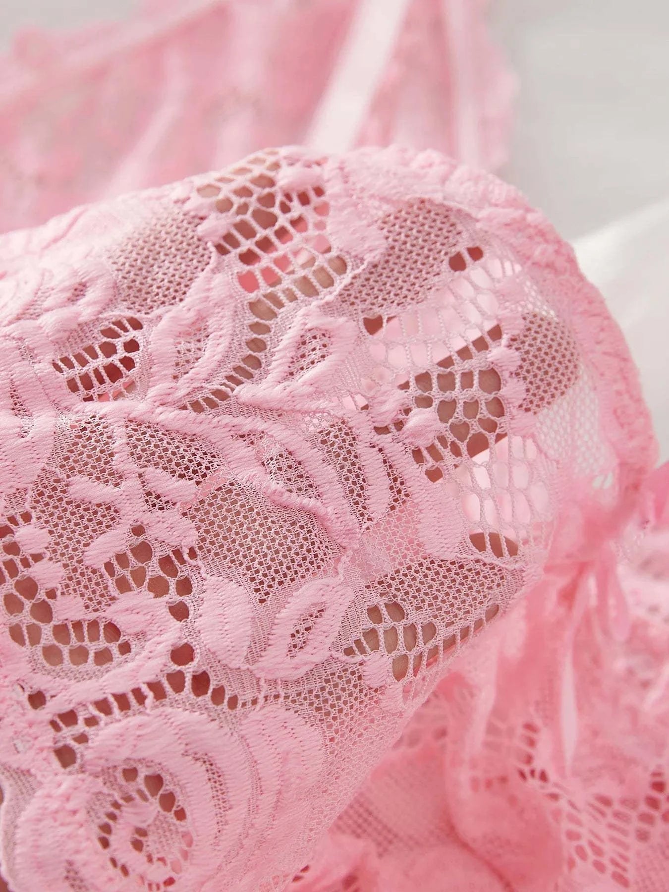 Sexy Lingerie Set Women Erotic Bra Nightdress Sexy Lace Sleepwear Solid Slim Soft Dresses V Neck Full Slip Sleepwear & Dresses - SMSB 66