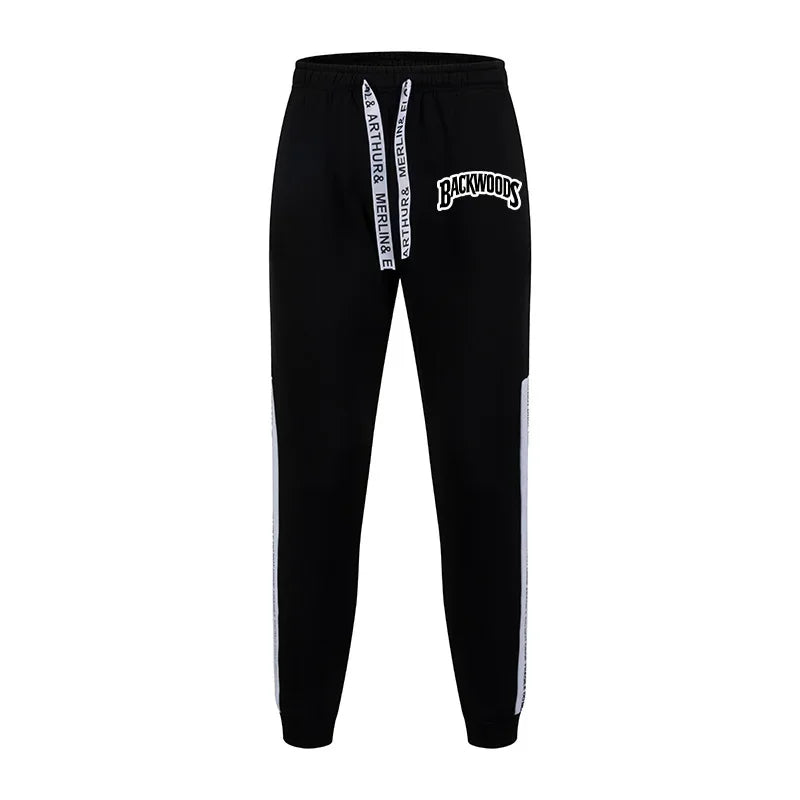 Men's Tracksuit Casual Print Black White Hooded Sweatshirt Sweatpants Jogging High Quality Hot Sales Versatile Outfits Clothing - SMSB 66