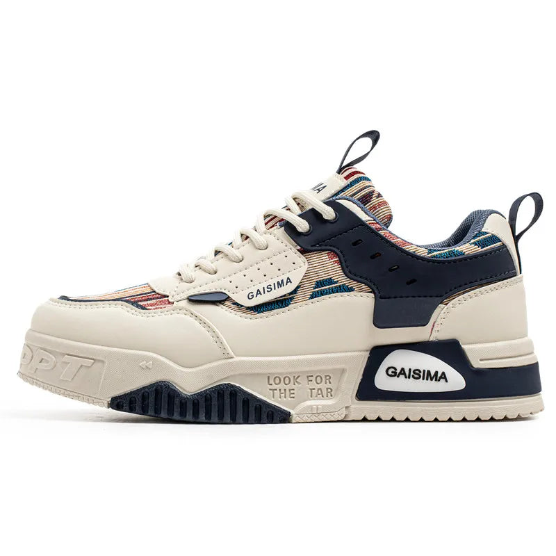 Fashion Blue Designer Skateboard Shoes Men Streetwear Hip hop Sneakers Men Luxury Platform Skateboard Sneakers Men basket homme - SMSB 66