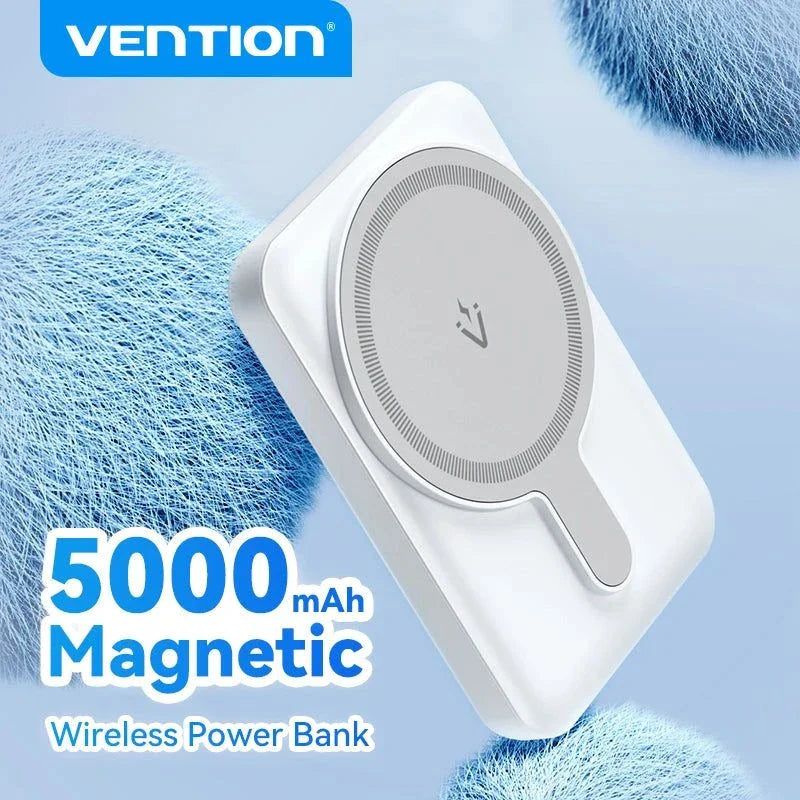 Vention Magnetic Power Bank 5000mAh wireless portable mini fast charger for iPhone
