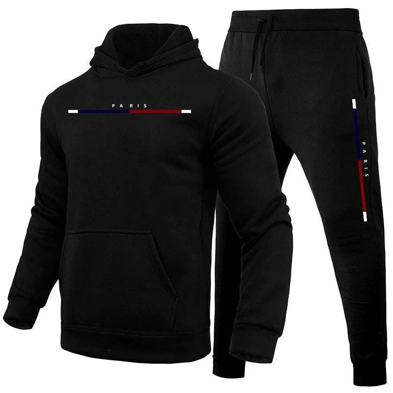 2025 Autumn New Arrival Man Hooded Tracksuit 2pcs Set Hoodie&sweatpants Male Daily Casual Sports Jogging Suit Gym Fitness Outfit - SMSB 66