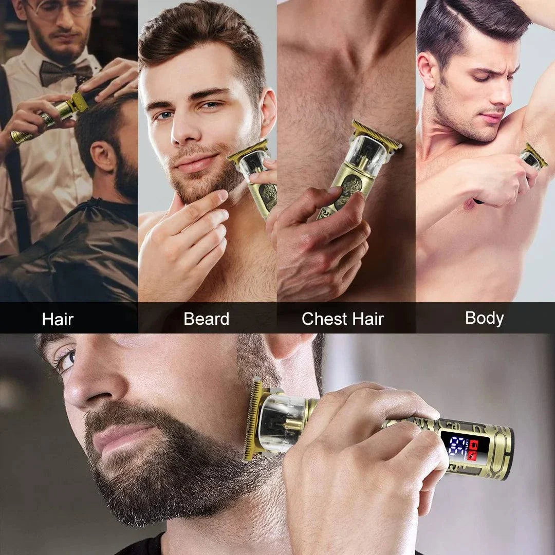 Sejoy Hair Clippers cordless electric trimmer with LED display for hair, beard, chest, and body grooming