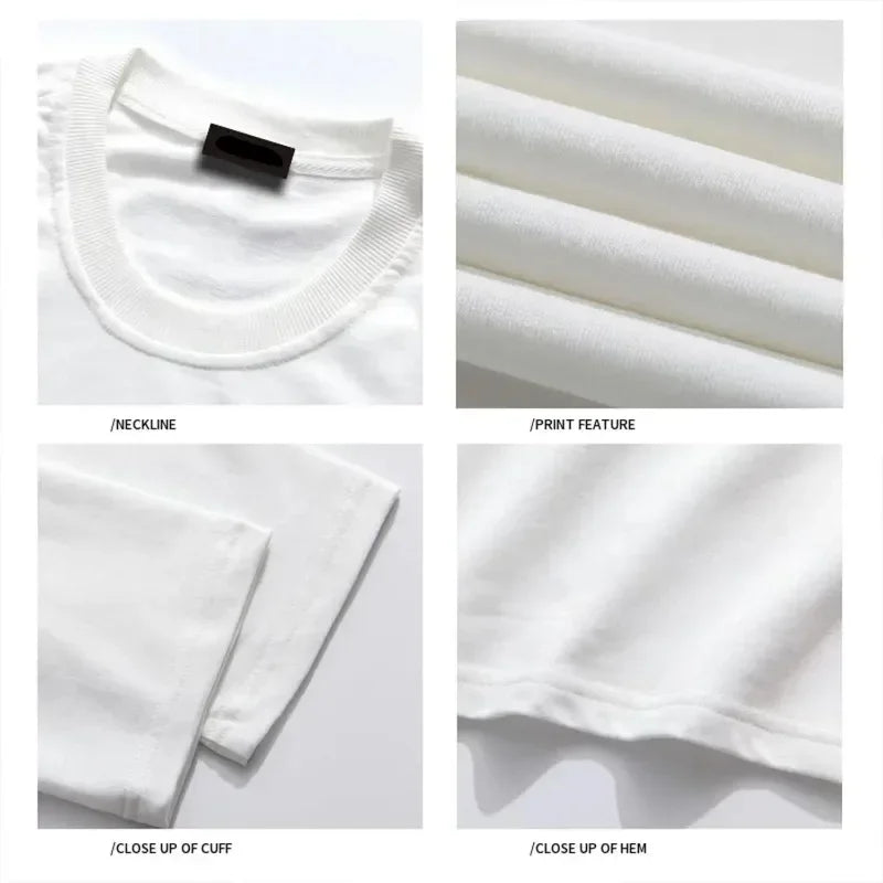 Retro Simple Letter Summer Men's 100% Cotton Comfortable Breathable Casual Fashion T-Shirt Outdoor Street Clothing for Men Teess - SMSB 66