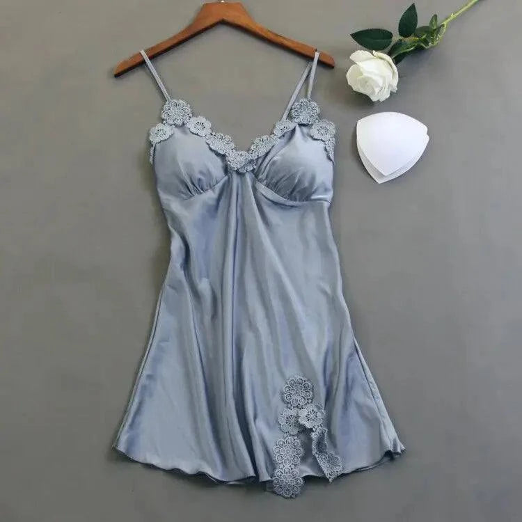 European and American new sexy deep V suspender lace nightdress slim sex suspender dress - SMSB 66