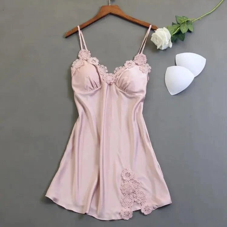 European and American new sexy deep V suspender lace nightdress slim sex suspender dress - SMSB 66