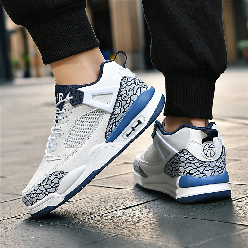 Zhongda Boys' AJ3 sports board Shoes Children's Girls' casual basketball shoes autumn and winter leather children's shoes - SMSB 66