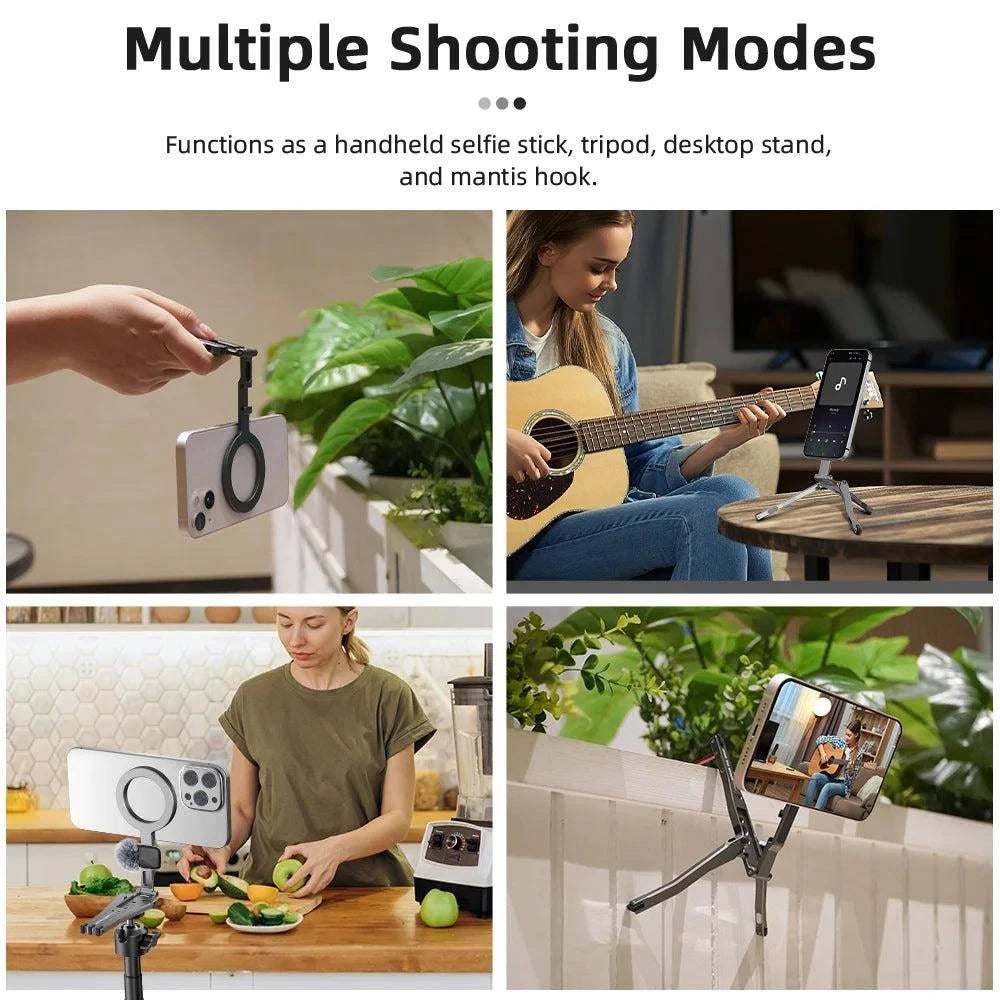 Magnetic Bracket For iPhone 16 15 14 13 Pro/Pro Max,Phone Universal Aluminum Alloy Magnetic Magsafe Tripod Accessories - SMSB 66