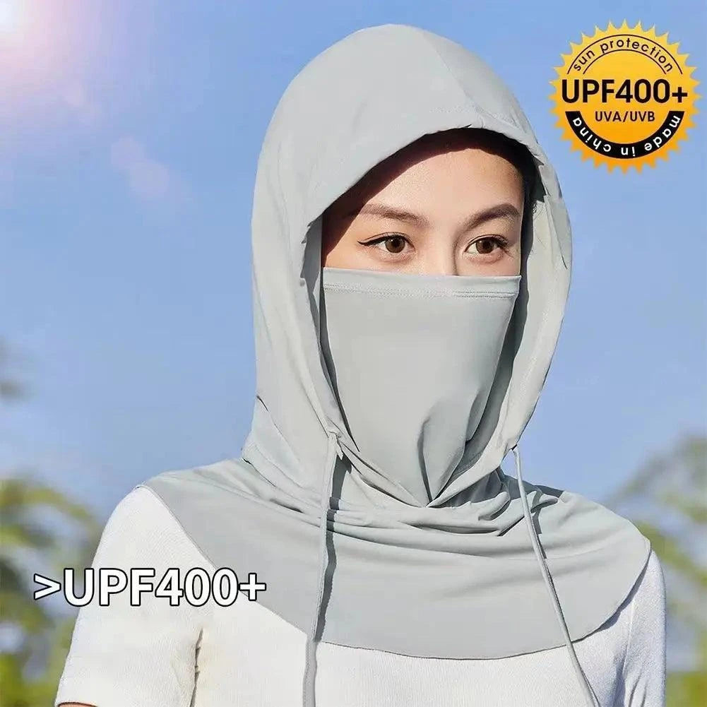 Fishing Hat With Mask Summer Sun Protection Wide Brim Women Men Sun Cap Mountaineering Hunting Hiking ﻿ - SMSB 66