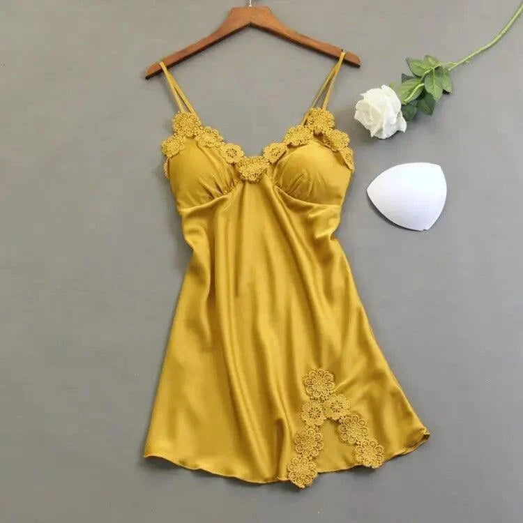 European and American new sexy deep V suspender lace nightdress slim sex suspender dress - SMSB 66