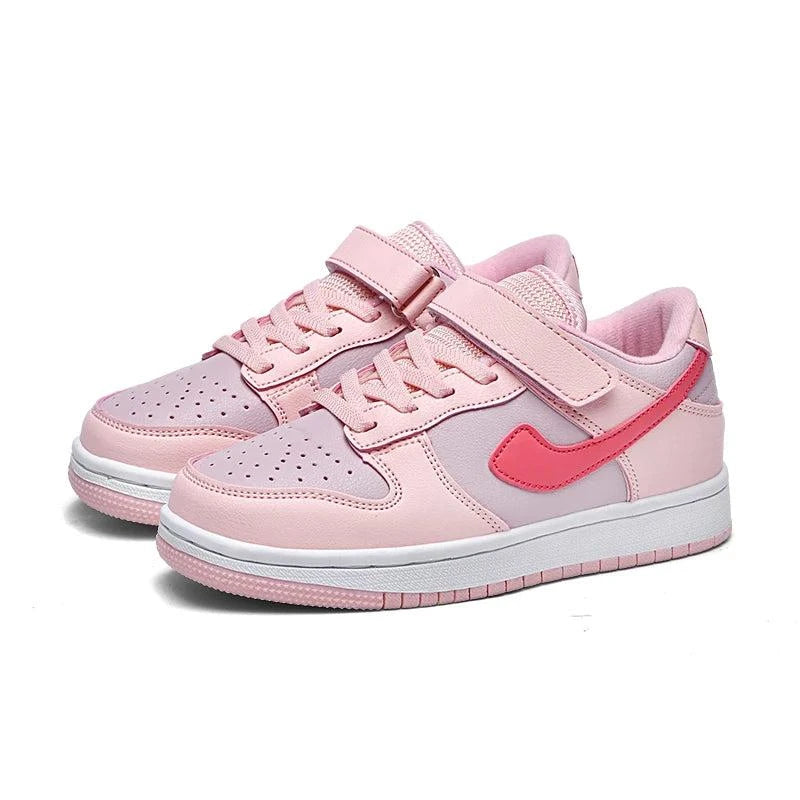 Boys' sports shoes 2025 new leather-covered waterproof children's casual shoes primary school trend non-slip board shoes - SMSB 66