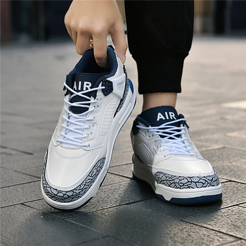 Zhongda Boys' AJ3 sports board Shoes Children's Girls' casual basketball shoes autumn and winter leather children's shoes - SMSB 66