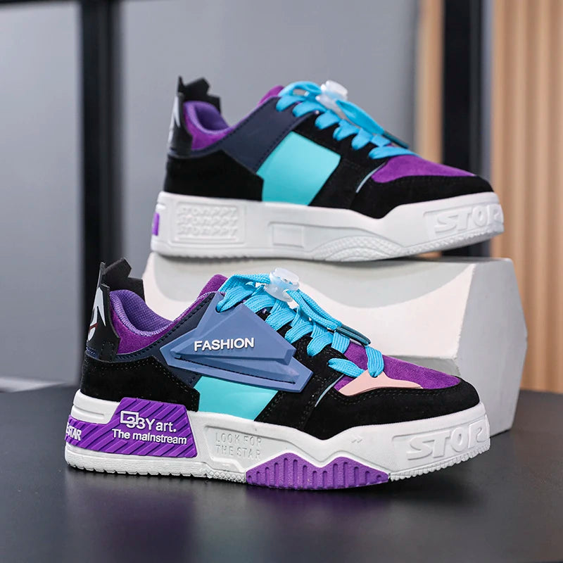 Low top boys' sneakers 2024 new leather children's student casual shoes fashion trend wear-resistant non-slip board shoes - SMSB 66