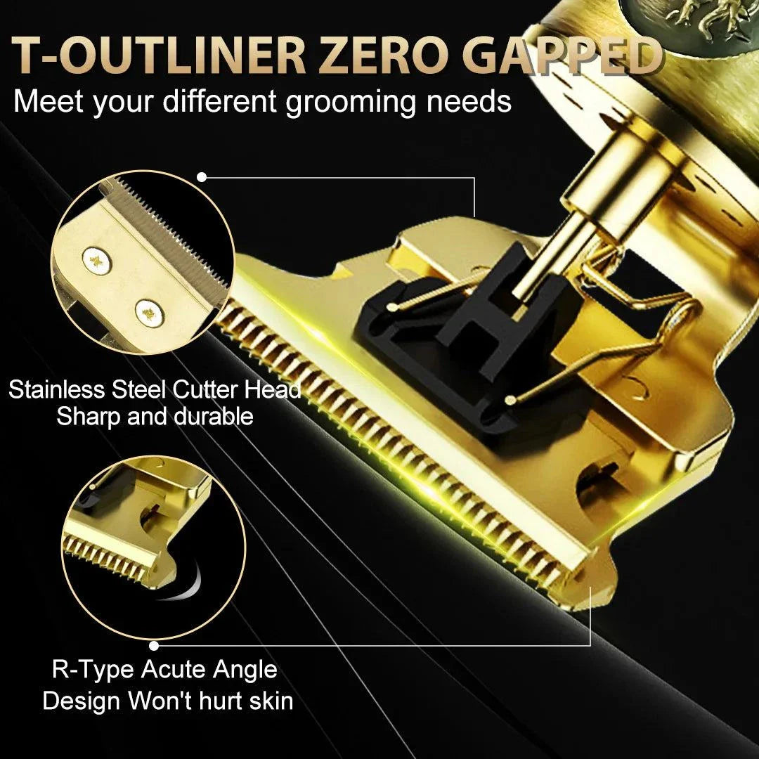 Close-up of Sejoy Hair Clippers stainless steel cutter head with sharp durable blade and R-type acute angle design for safe grooming
