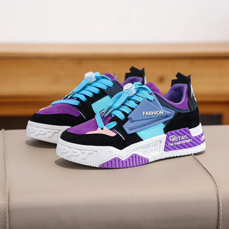 Low top boys' sneakers 2024 new leather children's student casual shoes fashion trend wear-resistant non-slip board shoes - SMSB 66