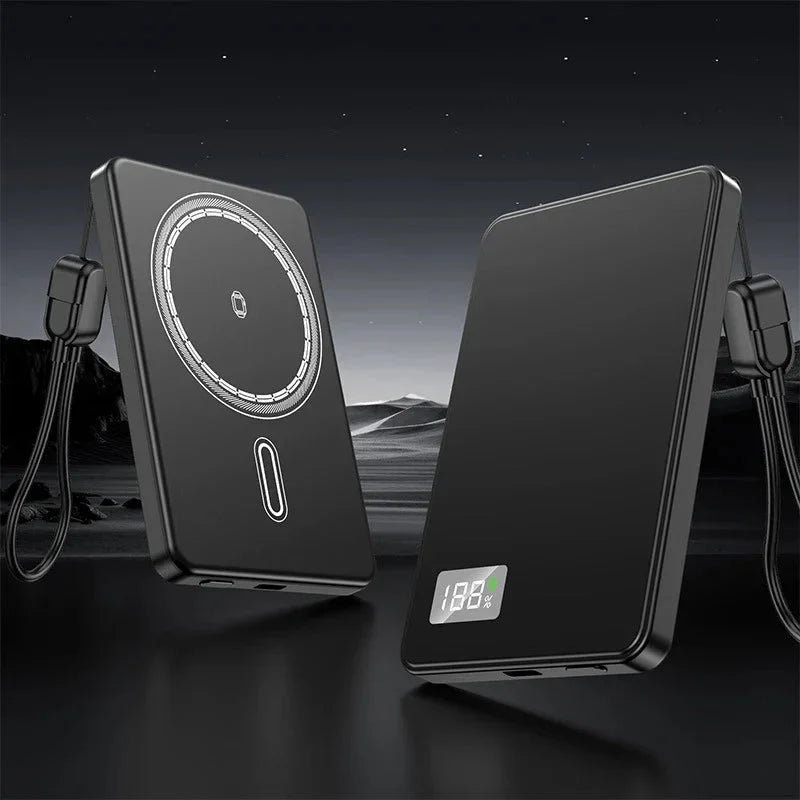 Magnetic power bank wireless ultra slim 30000mAh portable charger with digital display and fast charging for iPhone 16/15/14