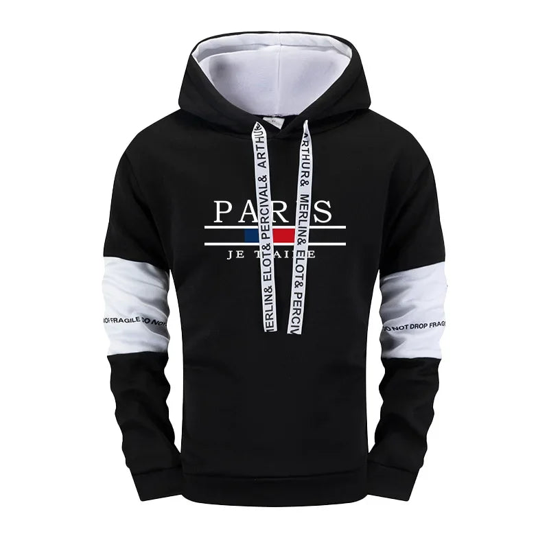 2025 Men's Hooded Sweatshirt Jogger Pants Autumn Daily Casual Sporty Outfit High Quality Paris Print Hoodies Sweatpants - SMSB 66