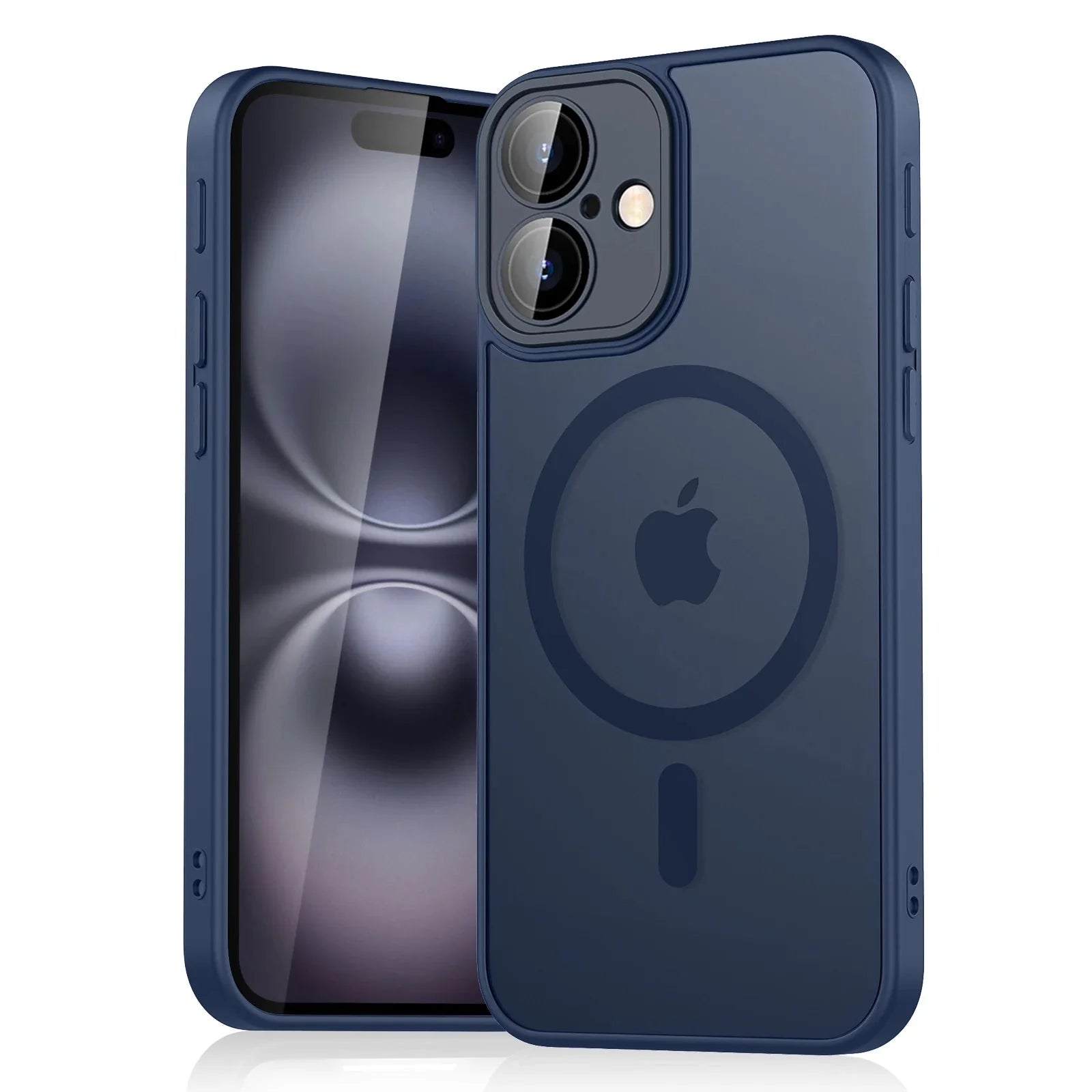 Luxury magnetic matte shockproof translucent phone case compatible with iPhone 11-16 and Magsafe wireless charging