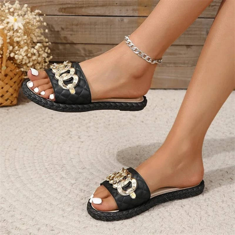 New Summer Style Fashionable Comfortable Stylish Elegant Wear-resistant Casual Beach Thick-soled Sandals and Slippers Women - SMSB 66