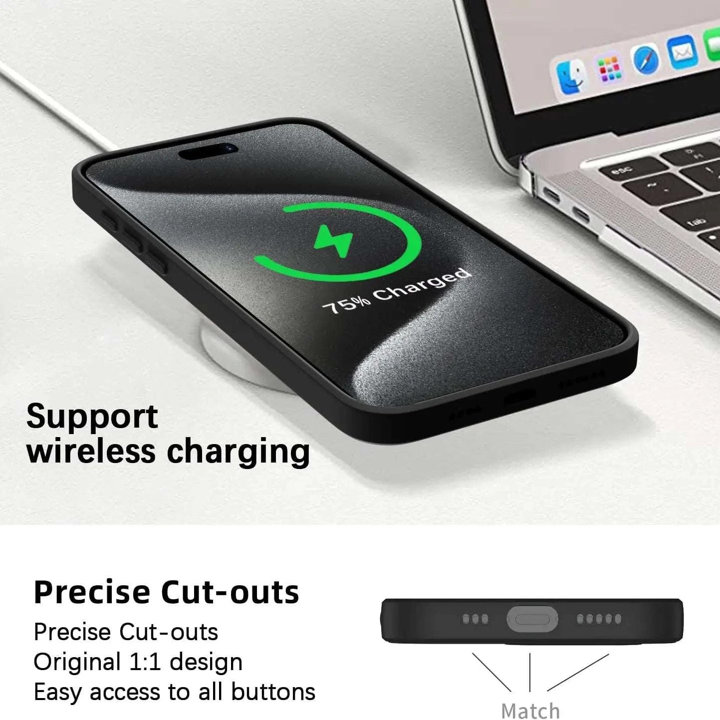 Shockproof Black Phone Case For iPhone 16 15 Pro Fundas For iphone 11 12 13 14 Pro Max 15 Plus Camera Protection Back Cover Case - SMSB 66