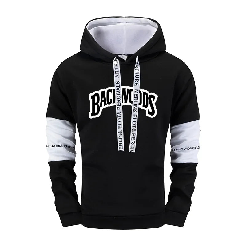 Men's Tracksuit Casual Print Black White Hooded Sweatshirt Sweatpants Jogging High Quality Hot Sales Versatile Outfits Clothing - SMSB 66