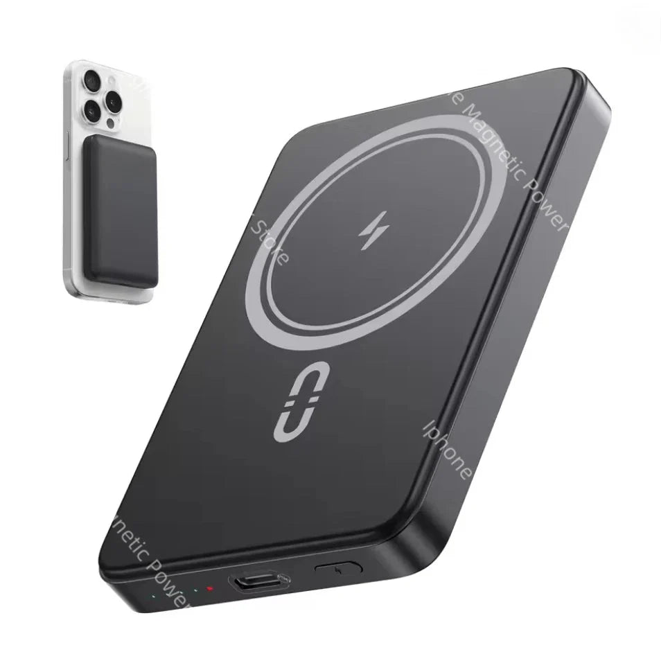 Magnetic Power Bank wireless ultra slim 30000mAh portable charger fast charging for iPhone 16/15/14 with digital display and dual USB ports